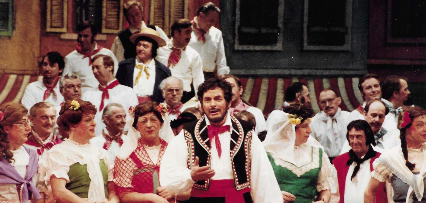 Olympisch För - Divertissementchen 1984 - Solist und Chor in farbenfrohen Kostümen