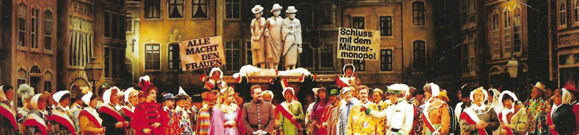 De jecke Wiever vum Heumarkt - Divertissementchen 1991 - Großer Chor im Bühnenbild