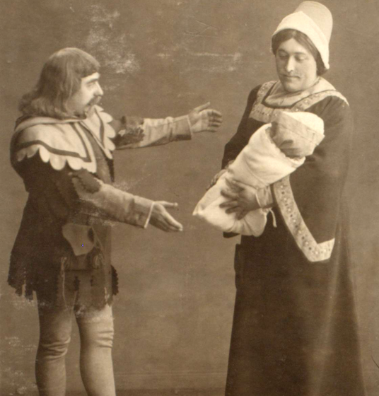 Die Heinzelmänncher zo Kölle - Divertissementchen 1908 - Paar mit Kleinkind