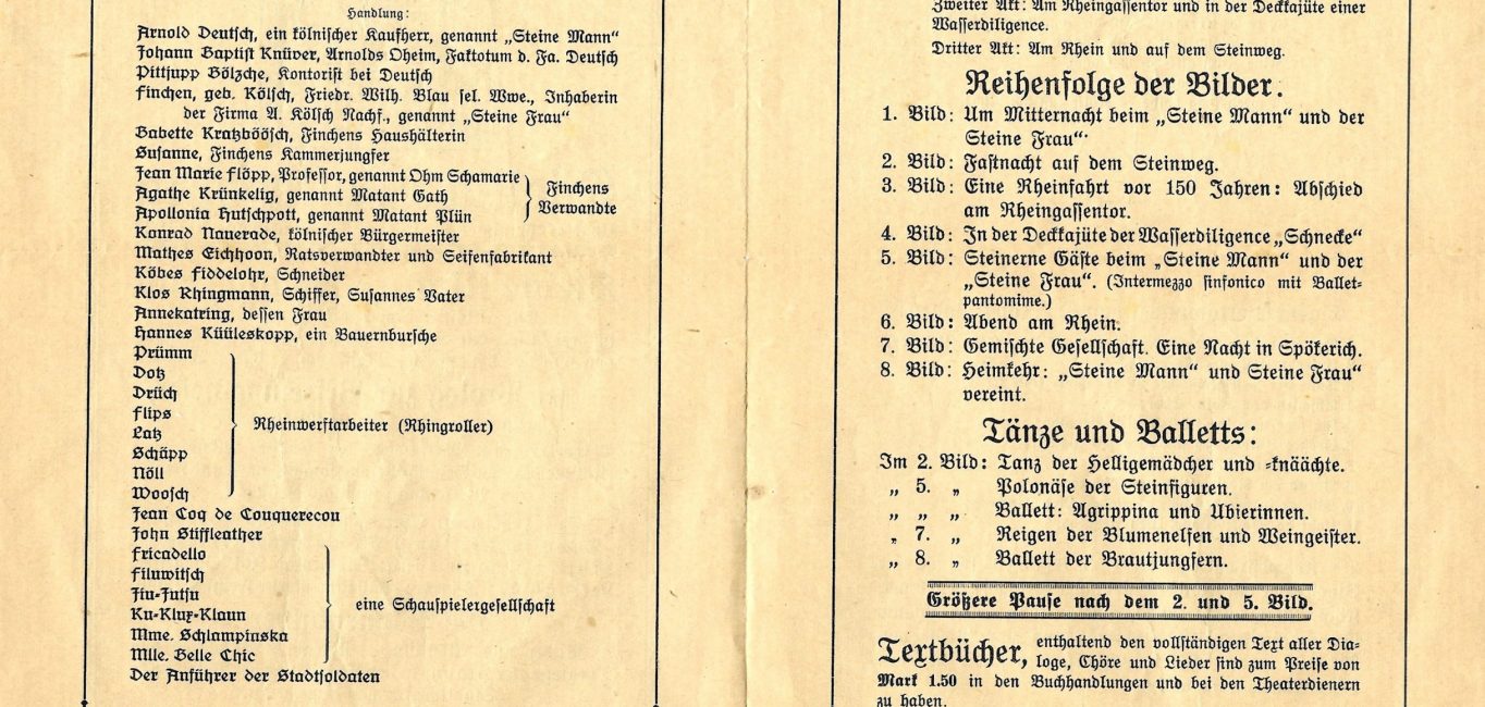 Steine Mann un Steine Frau - Divertissementchen 1926 - Programmheft