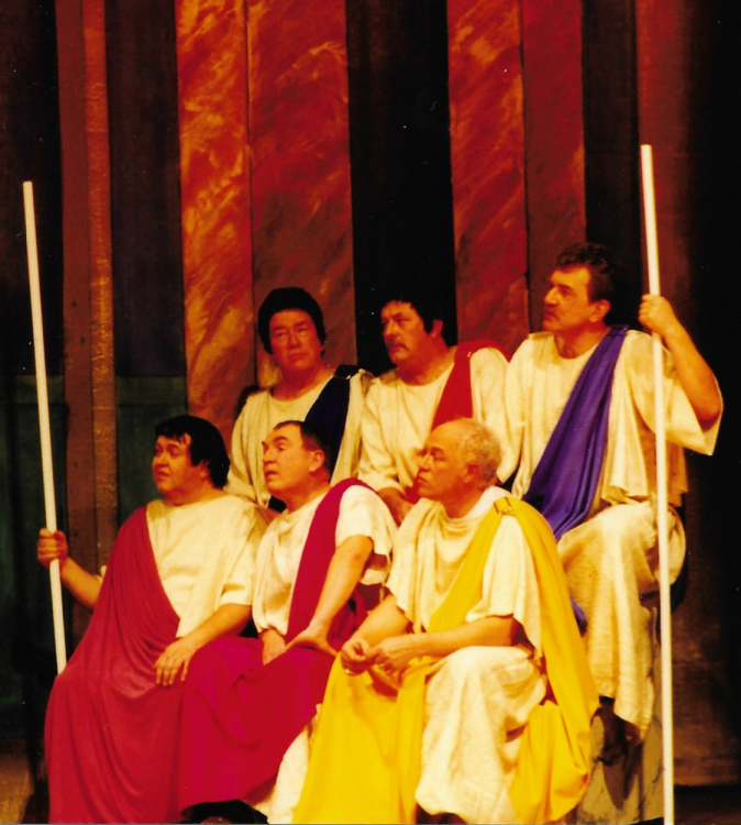 En dubbelte Agrippina - Divertissementchen 1994 - Gesangsensemble in römischen Kostümen