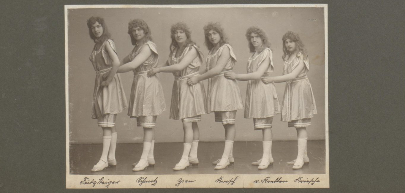 6 Tänzer des Zillche-Ballett - Divertissementchen um 1900
